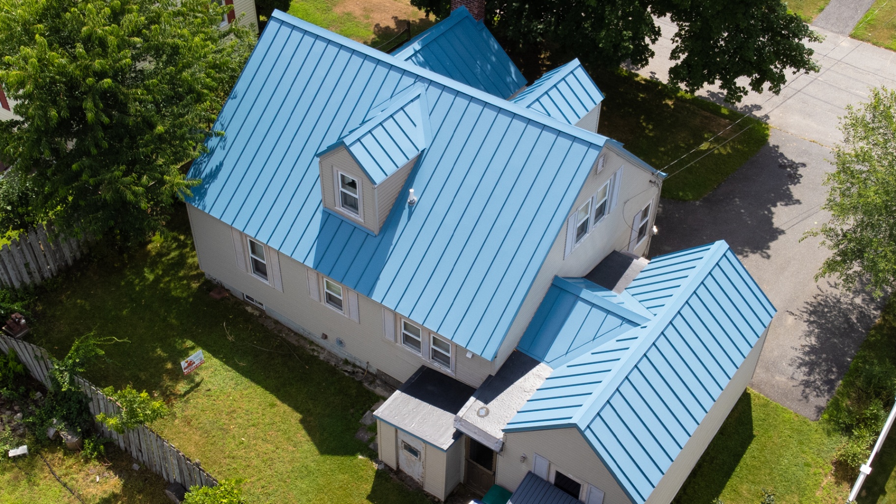 Standing seam metal roof installation